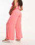 Vero Moda Maternity shirred wide leg trouser in coral