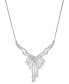 ფოტო #1 პროდუქტის Silver-Tone Cubic Zirconia Bib Necklace, 16" + 2" extender, Created For Macy's
