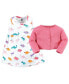 Фото #2 товара Toddler Girls Cotton Dress and Cardigan Set, Cute-A-Saurus