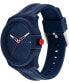 Men's Quartz Blue Silicone Watch 44mm