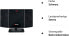 Beatfoxx MCD-60 Vertical Stereo System CD / MP3 Player USB Bluetooth Aux In Stand or Wall Mount with Remote Control Black