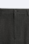 100% linen houndstooth suit trousers