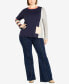 Фото #8 товара Plus Size Luna Long Sleeve Sweater