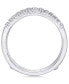 ფოტო #3 პროდუქტის Diamond Curved Solitaire Enhancer Ring Guard (3/8 ct. t.w.) in 14k White or 14K Gold