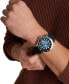 Фото #4 товара Часы и аксессуары Fossil мужские черные синие Greenwich Mean Time 46 мм