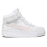 Фото #1 товара Puma Carina Street Mid Perforated Platform Womens Grey, White Sneakers Casual S