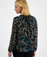 ფოტო #2 პროდუქტის Petite Floral-Print Long-Sleeve Top