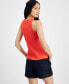 Фото #2 товара Women's Ribbed Crewneck Tank, Created for Macy's