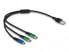 Фото #1 товара Delock 87883 - 0.3 m - Micro-USB B - 2 x USB C - USB 2.0 - Black - Blue - Green