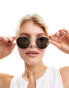 Фото #1 товара Weekday Unisex Explore round sunglasses in gold