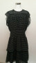 Фото #4 товара Auqua Women's Flutter Sleeve Layered Smocked Waist Dress Black Multi L