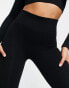 HIIT seamless rib legging in black