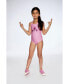 Фото #2 товара Girl One Piece Swimsuit Pink Stripes - Toddler Child