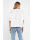 Фото #4 товара Women's Dropped Shoulder Puff Sleeve Top