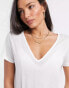 ASOS DESIGN Tall relaxed v neck t-shirt in white