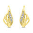 Decent Gold Plated Cubic Zirconia Earrings EA936Y