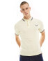 Fred Perry twin tipped polo in cream