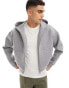 Фото #2 товара Weekday Simon scuba zip through hoodie in grey melange