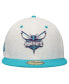 Фото #2 товара Men's White/Teal Charlotte Hornets Throwback 2Tone 59FIFTY Fitted Hat