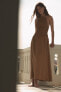 Фото #1 товара Платье из струящейся ткани с горловиной халтер ZARA