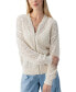 ფოტო #4 პროდუქტის Women's Stepping Out Cotton Open-Knit Bomber Jacket