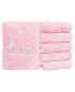 Makeup Remover Wash Cloths (Pack of 6), Soft Coral Fleece Microfiber Washcloths for Make Up, Embroidered, 13 x 13 in. Color Options