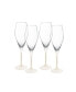 Villeroy Boch Manufacture Rock Blanc Flutes Glasses, Set of 4