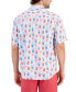 Men's Coconut Point Red White Cheers Printed Button-Down Shirt