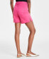 Women's High-Rise Frayed Denim Shorts, Created for Macy's
