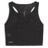 Puma Run Ultraspun Cropped Scoop Neck Athletic Tank Top Womens Black Casual Tops