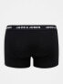 Jack & Jones 10 pack trunks in black