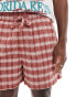 ASOS DESIGN short in red gingham check