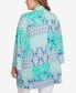 Фото #2 товара Plus Size Bali Patchwork Knit Cardigan Top