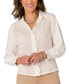 ფოტო #1 პროდუქტის Petite Embroidered Scalloped-Trim Blouse