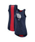 ფოტო #2 პროდუქტის Women's Navy Cleveland Guardians Right Mix High Neck Tank Top