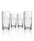 Фото #1 товара Fleur De Lis Cooler Highball 15Oz - Set Of 4 Glasses