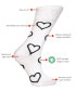 ფოტო #5 პროდუქტის Hearts Bundle Women's 3 Pack Cotton Seamless Toe Novelty Socks