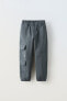 Canvas trousers with pockets
