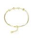 ფოტო #1 პროდუქტის 14K Gold Flash-Plated Crystal "Love" Bracelet
