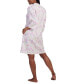 ფოტო #2 პროდუქტის Women's Floral 3/4-Sleeve Zip-Front Robe