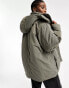 Фото #6 товара Weekday Attila padded parka with utility pockets in grey