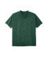 Фото #1 товара Big & Tall Shrink-Less Lightweight Henley T-Shirt