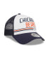 Men's White/Navy Chicago Bears Stacked A-Frame Trucker 9Forty Adjustable Hat