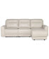 Фото #8 товара CLOSEOUT! Blairemoore 3-Pc. Leather Sofa with Power Chaise and 2 Power Recliners, Created for Macy's