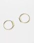 Фото #3 товара Kingsley Ryan Gold Plated pack of 3 mini hoop earrings