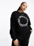 Фото #1 товара ASOS Weekend Collective Curve co-ord oversized sweatshirt with logo in black