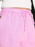 Bershka linen look tie waist shorts in pink
