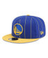 Фото #4 товара Men's Royal/Gold Golden State Warriors Pinstripe Two-Tone 59Fifty Fitted Hat