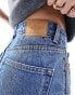 Weekday Rowe extra high waist regular fit straight leg jeans in 90s blue