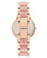 ფოტო #2 პროდუქტის Women's Rose Gold-Tone & Pink Marble Acrylic Bracelet Watch 37mm